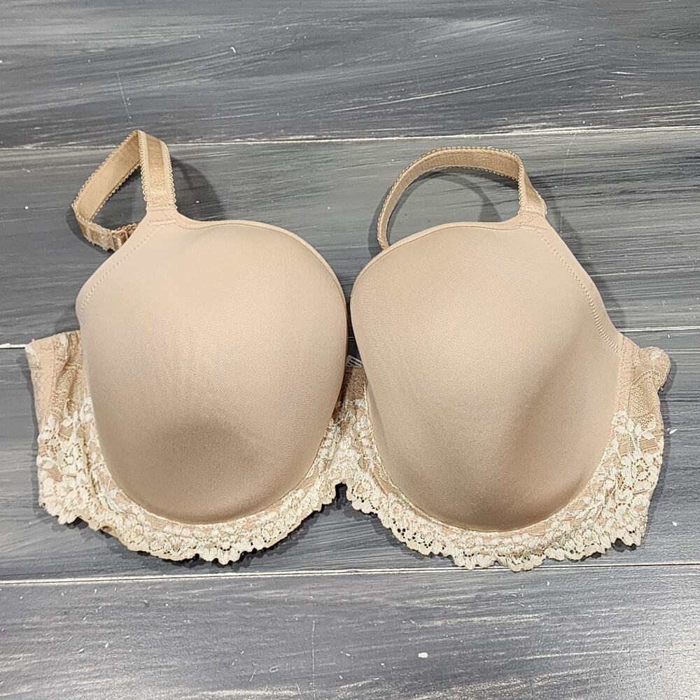Wacoal Embrace Contour Bra Lace Underwire Style 853191 38DDD‎ Nude